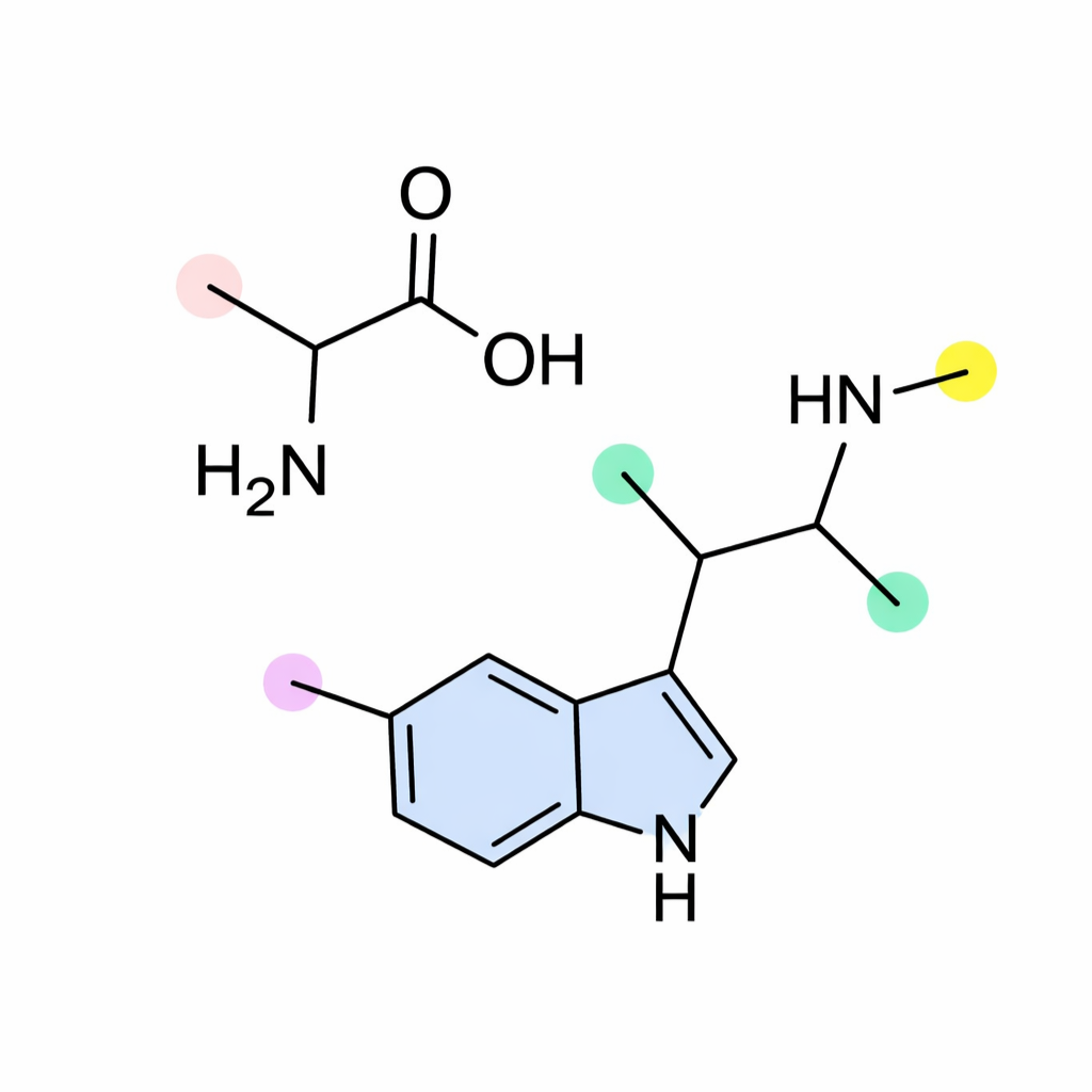 How Light Rewires Amino Acids into Serotonin Receptor Ligands